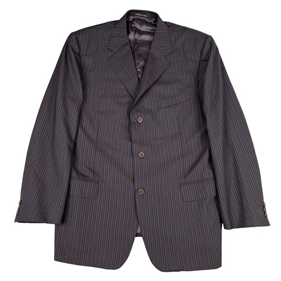 Canali Mens 100% Wool 3 Button Pinstripe Blazer Sports Coat Sz 42R READ - Picture 1 of 8